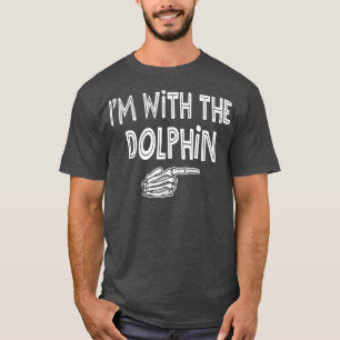 DOLPHIN Halloween Costume Lazy Shirt, jag är med T Shirt