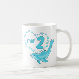 Dolphin Heart 2:a födelsedagen Kaffemugg