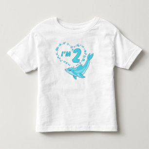 Dolphin Heart 2:a födelsedagen T Shirt
