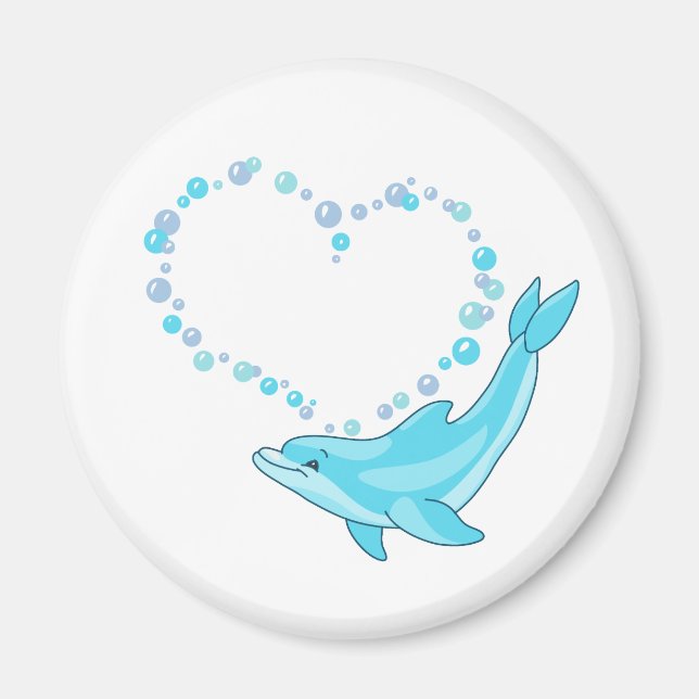 Dolphin Heart Magnet (Framsidan)