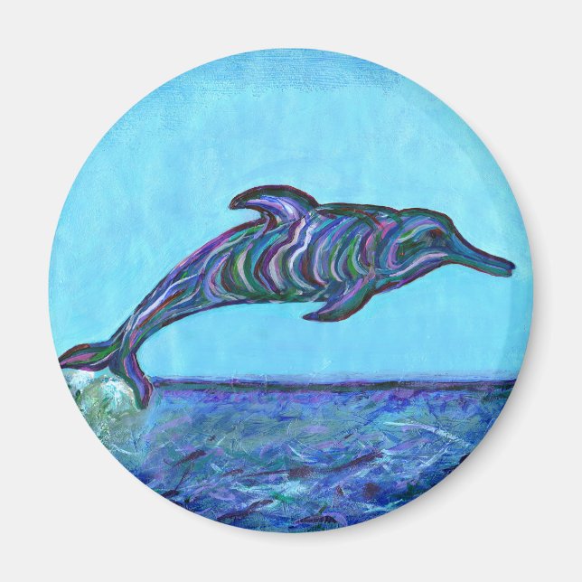 Dolphin-hopp Magnet (Framsidan)
