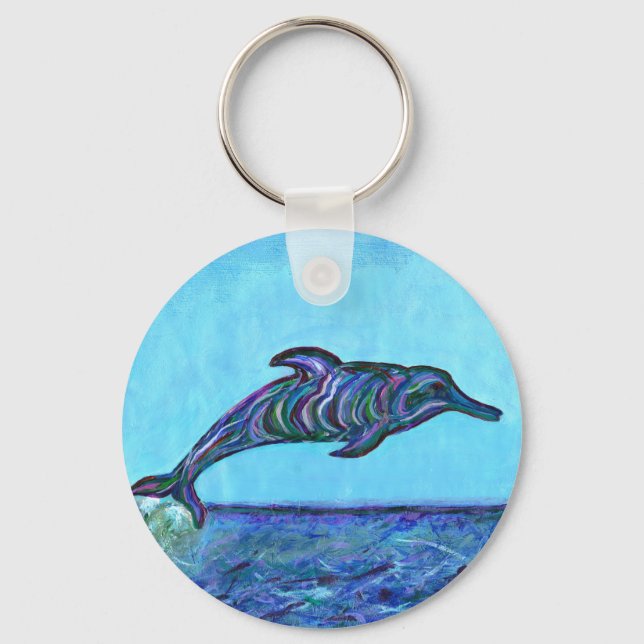 Dolphin-hopp Nyckelring (Framsida)