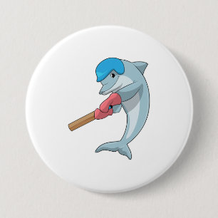 Dolphin i Cricket med Cricket fladdermus Knapp
