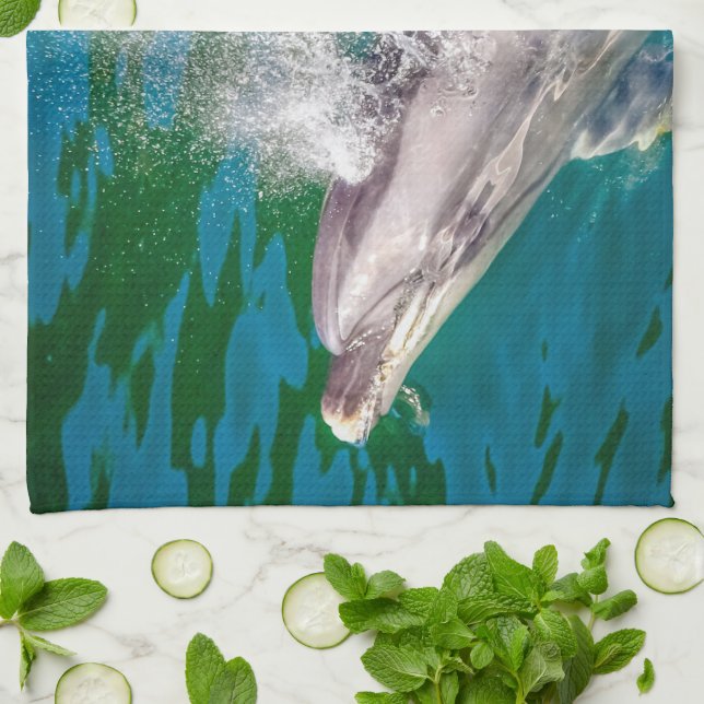 Dolphin i Milford Ljud, Nya Zeeland Kökshandduk (Vikta)