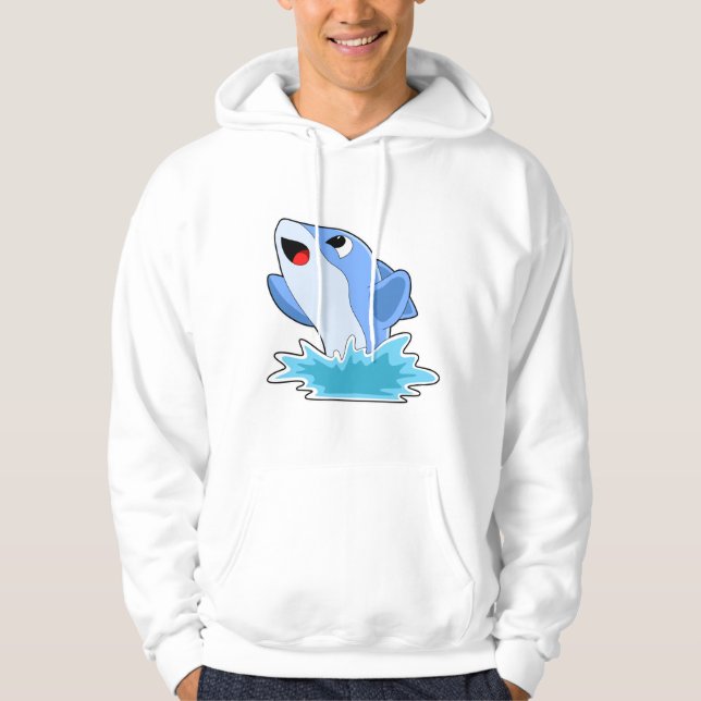 Dolphin i Vatten Hoodie (Framsida)