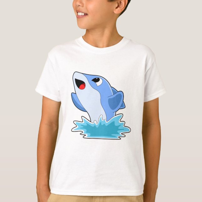 Dolphin i Vatten T Shirt (Framsida)