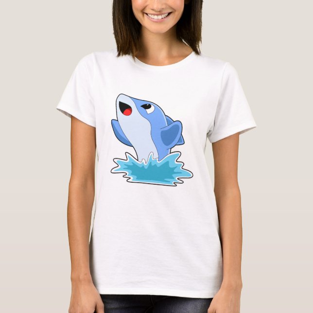 Dolphin i Vatten T Shirt (Framsida)