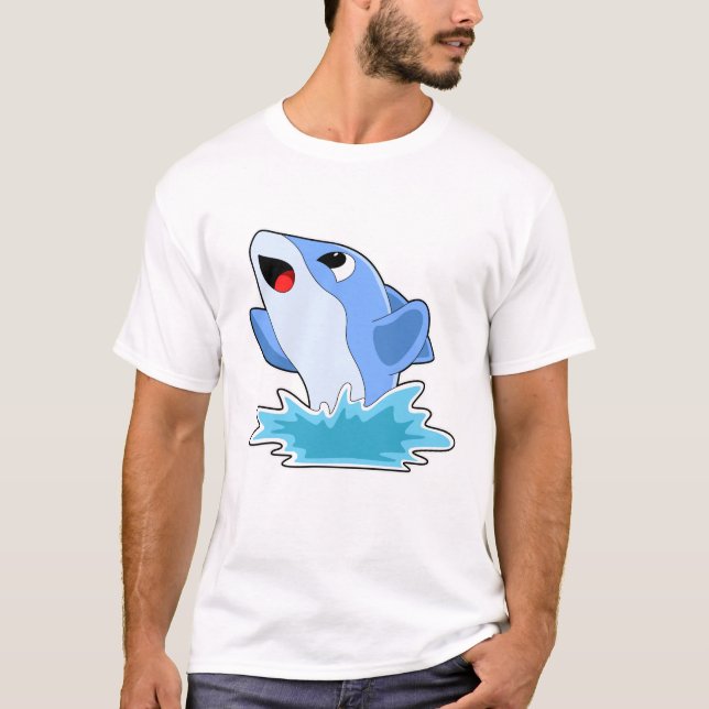 Dolphin i Vatten T Shirt (Framsida)