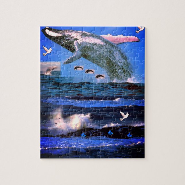 Dolphin Jigszle Puzzle Pussel (Vertikal)