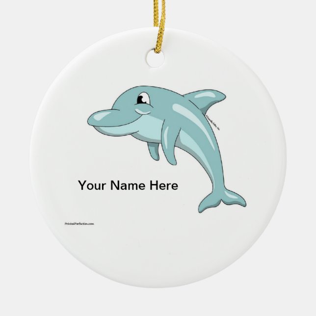 Dolphin Julgransprydnad Keramik (Framsidan)