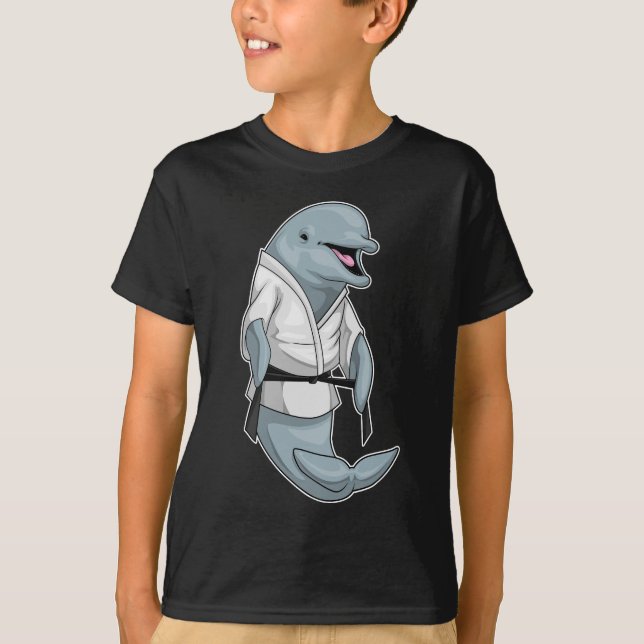 Dolphin Karate Martial Arts T Shirt (Framsida)