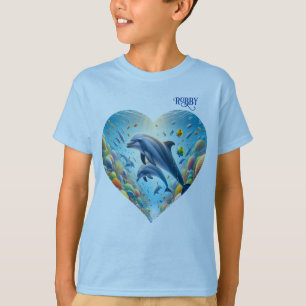Dolphin Kärlek Boy T Shirt