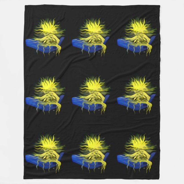 Dolphin Kärlek Fleecefilt (Framsidan)