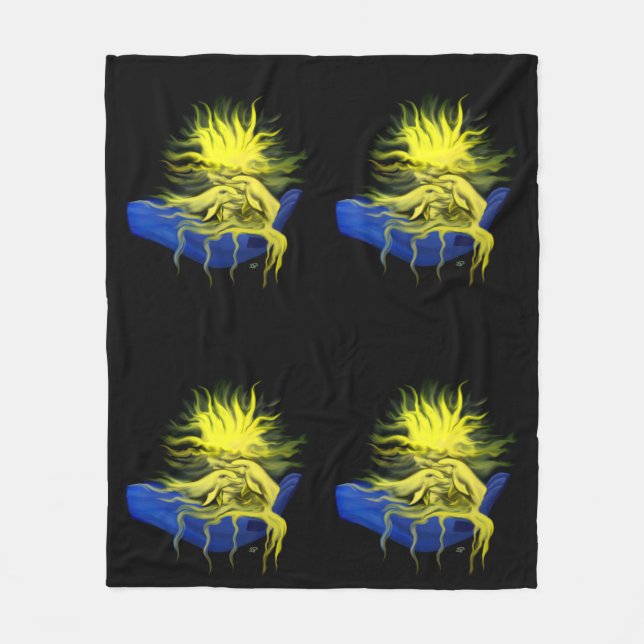 Dolphin Kärlek Fleecefilt (Framsidan)