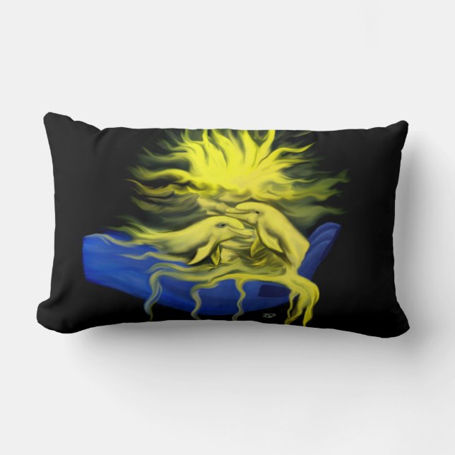 Dolphin Kärlek Lumbarkudde (Framsida)