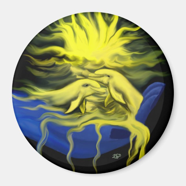 Dolphin Kärlek Magnet (Framsidan)