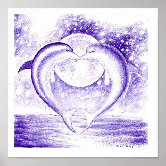 Dolphin kärlek poster (Framsidan)