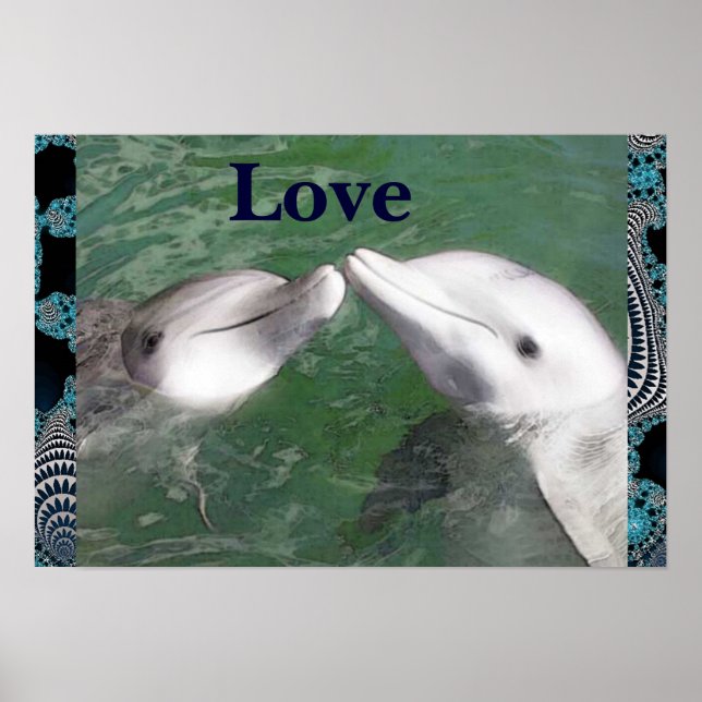 Dolphin Kärlek Poster (Framsidan)