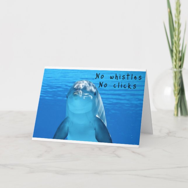 DOLPHIN KOMMER ATT TALA PÅ DIN BIRTHDAY KORT (Framsida)