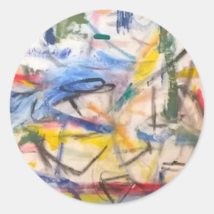 Dolphin Lagoon Abstrakt Jeff Hankamer Artjunkhaus Runt Klistermärke