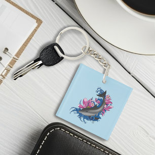 Dolphin Lotus Flowers Cherry Blommar Logotyp