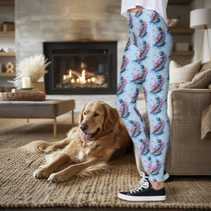 Dolphin Lotus Flowers Cherry Blommars Leggings