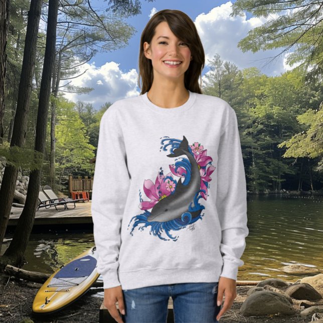Dolphin Lotus Flowers Cherry Blommars T Shirt (Skapare uppladdad)