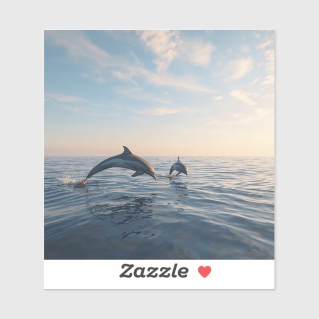 Dolphin love klistermärken (Ark)