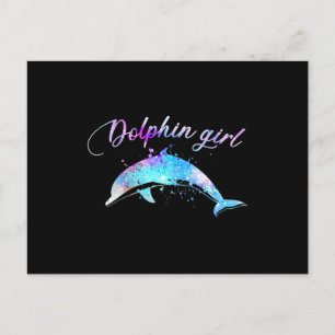 Dolphin Lover Present Galax Dolfungsintjejente Vykort