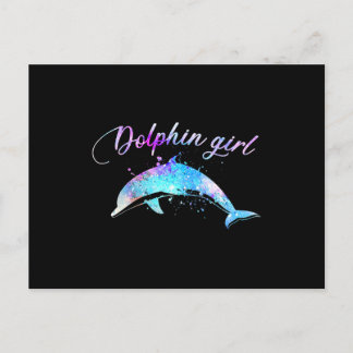 Dolphin Lover Present| Galax Dolfungsintjejente Vykort