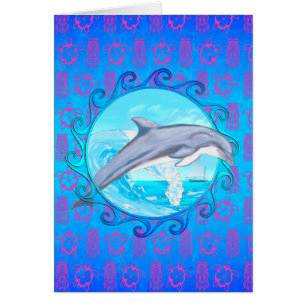 Dolphin Maori Sol Hälsningskort
