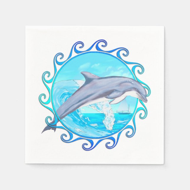 Dolphin Maori Sol Pappersservett (Framsidan)
