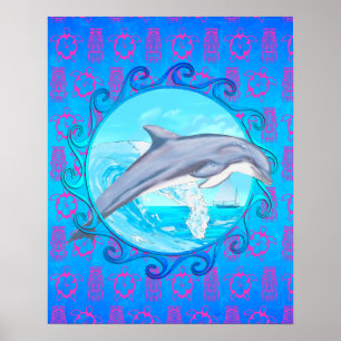 Dolphin Maori Sol Poster