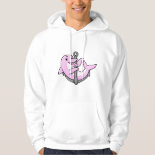 Dolphin med Anchor Hoodie