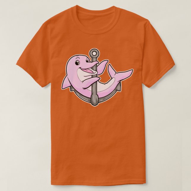 Dolphin med Anchor T Shirt (Design framsida)