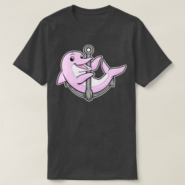 Dolphin med Anchor T Shirt (Design framsida)
