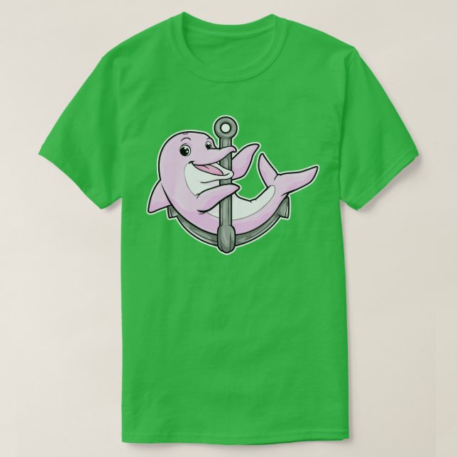 Dolphin med Anchor T Shirt (Design framsida)