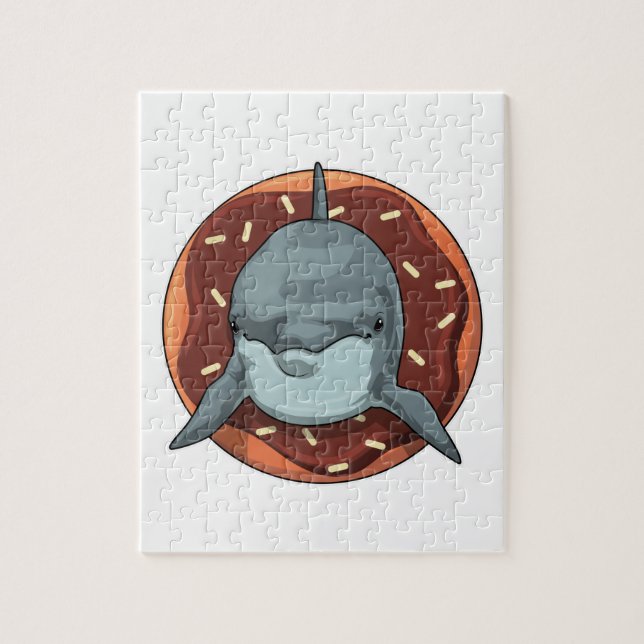 Dolphin med Donut Pussel (Vertikal)