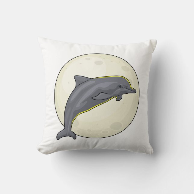 Dolphin med Måne Kudde (Framsida)