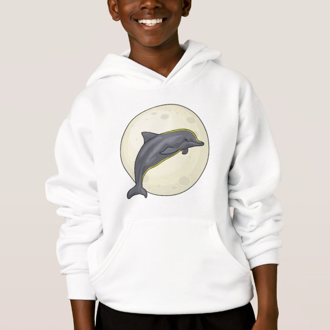 Dolphin med Måne T Shirt (Framsida)