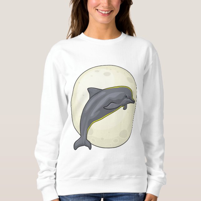 Dolphin med Måne T Shirt (Framsida)