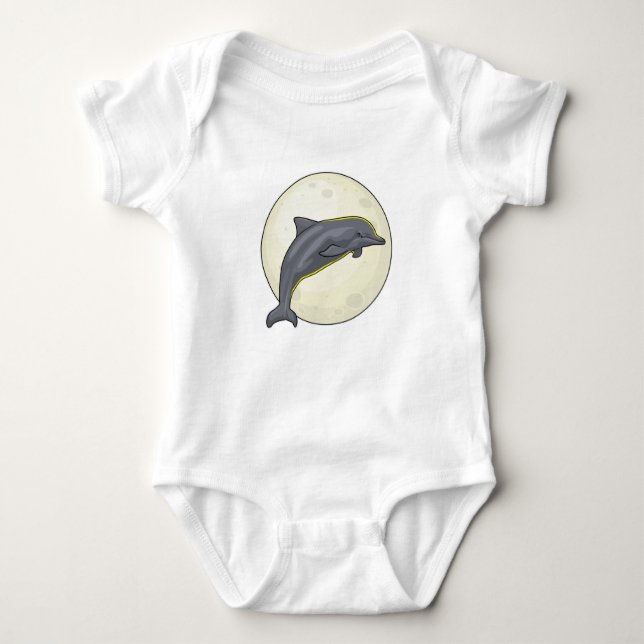 Dolphin med Måne T Shirt (Framsida)