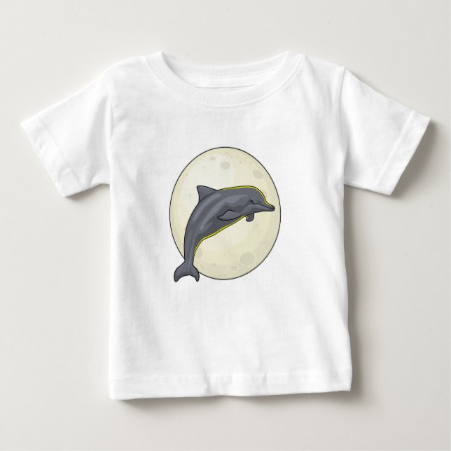 Dolphin med Måne T Shirt (Framsida)