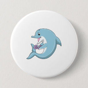 Dolphin med Pearl Knapp