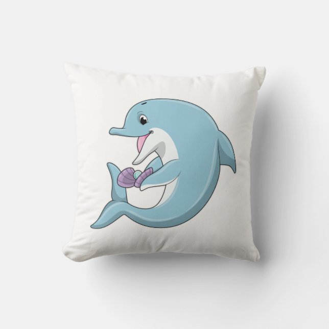 Dolphin med Pearl Kudde (Framsida)