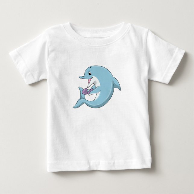 Dolphin med Pearl T Shirt (Framsida)