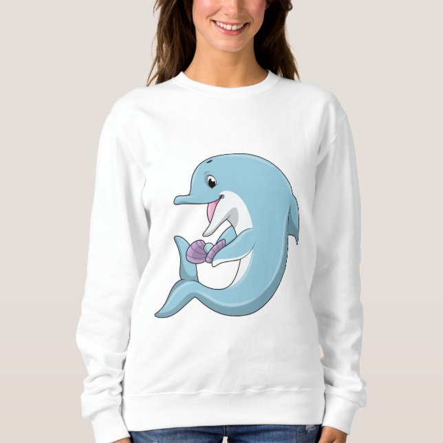 Dolphin med Pearl T Shirt (Framsida)