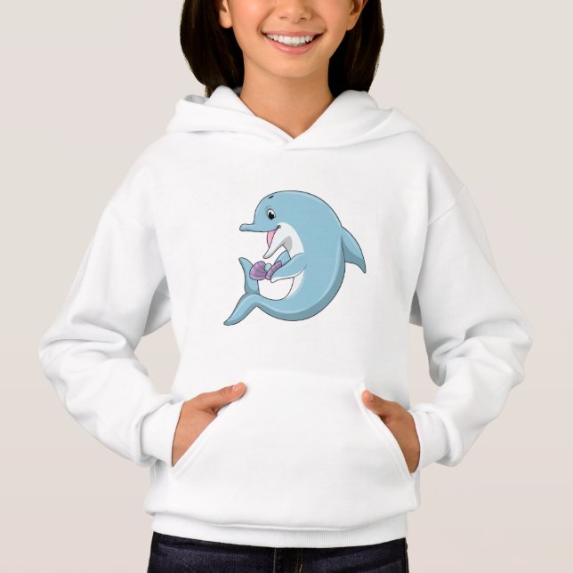 Dolphin med Pearl T Shirt (Framsida)