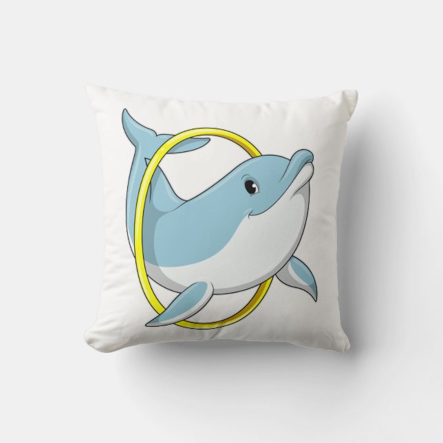 Dolphin med Ring Kudde (Framsida)
