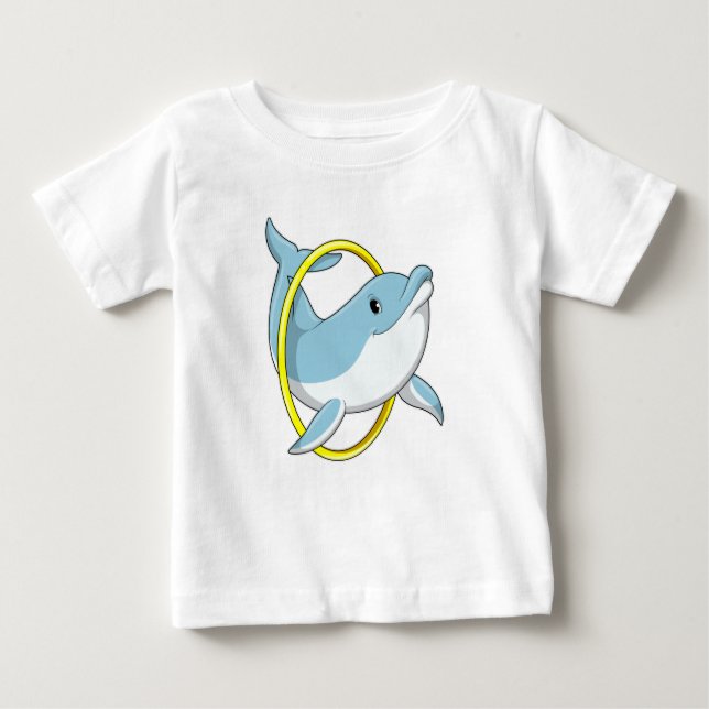 Dolphin med Ring T Shirt (Framsida)